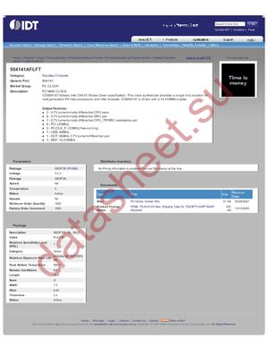 ICS954141AFLFT datasheet  